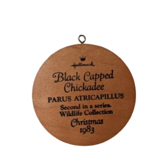 HALLMARK wildlife Collectible Ornament  Wildlife 1983 black Chickadee capped 2nd - Picture 5 of 5